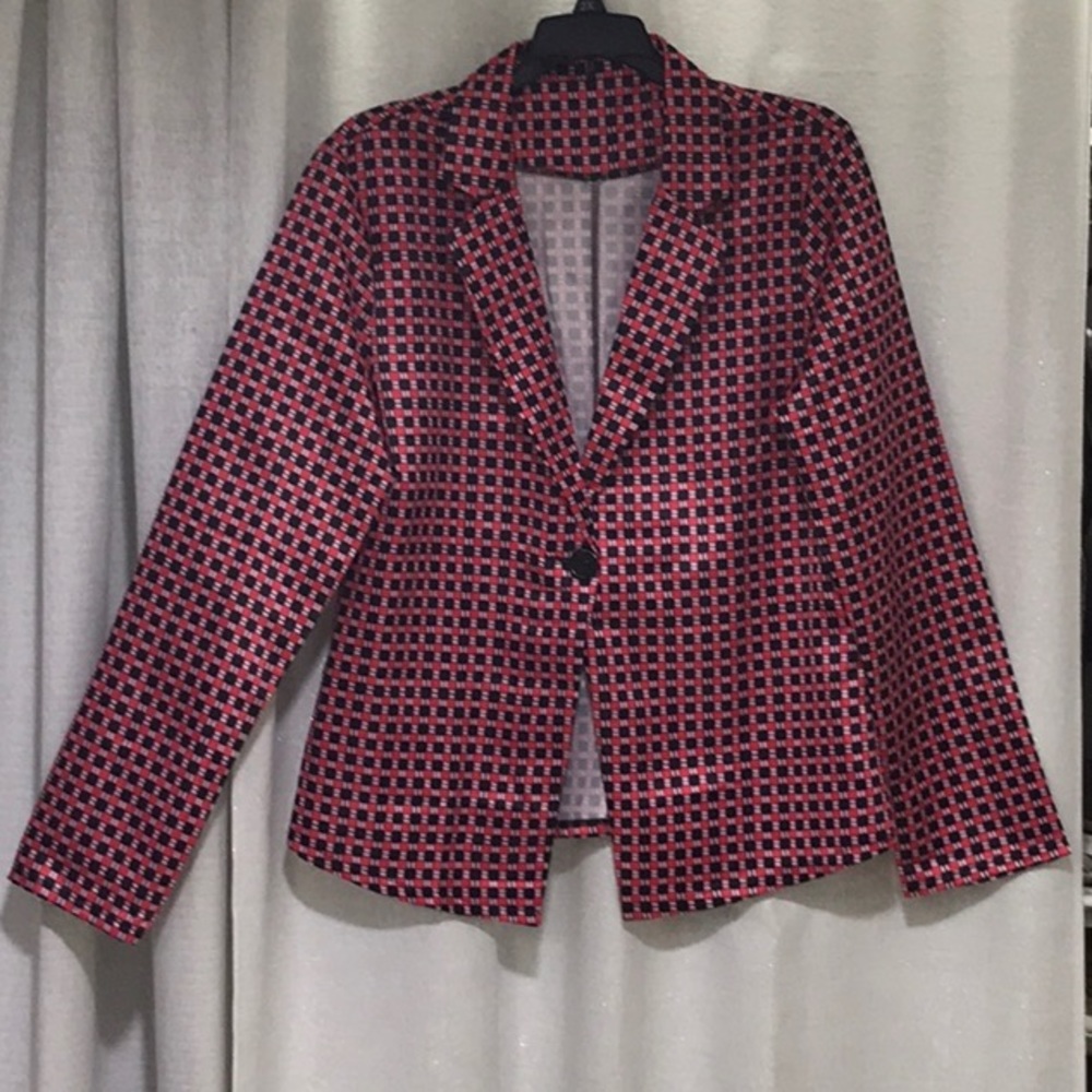 NWOT Pattern Silk Blazer